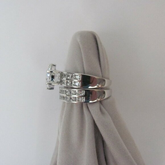 Bella Luce 9.25ctw Rhodium Over .925 Sterling Silver Ring With Band Size 8 EUC - Picture 6 of 9